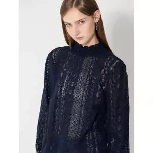 [오조크(OZOC)] 레이스 넥카라 블라우스 (택가격: 79000원)