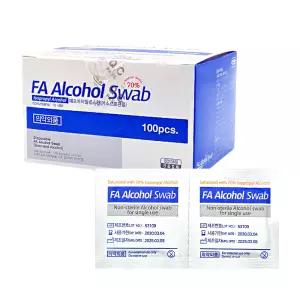 FA 알콜스왑 1매포장 100매입 개별포장 알콜솜 소독솜 살균소독