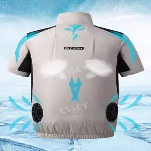 선풍기조끼 현장 냉풍 조끼 아이스 등산 쿨링 여름 작업복 반소매 낚시