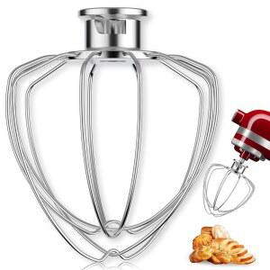 [미국배송] 키친에이드 틸트 헤드 스탠드 믹서 교체용 6와이어 채찍 부착물 K45WWW 스테인리스 스틸 에그 헤비 크림 비터 케이크 마요네즈 거품기