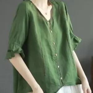 블라우스 프릴 여름 자수 티셔츠 상의 퍼프 핀턱 실내복 원피스 파자마 드레스