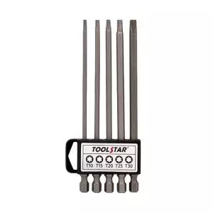 툴스타 별비트 세트 TS-TBS-150 렌치비트 별렌치 6.35mm 임팩용드라이버 5pcs 롱타입