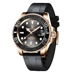 [미국배송] 스자쿠 파가니 디자인 1651 남성용 시계 자동 NH35 기계식 스테인리스 스틸 사파이어 유리 회전 베젤 100M 방수 야광 비즈니스