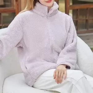 [라일리여성의류] Rly 베이직 퍼 후리스 집업