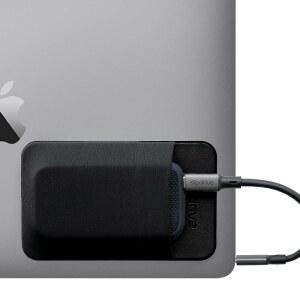 슬립드라이브 - 노트북용 휴대용 하드 드라이브 슬리브 SSD 솔리드 스테이트 재사용가능 외장 케이스에 부착 포켓 파우치(소형 검은색)