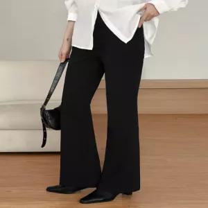 [2가지기장] 로히드 속밴딩 스판 부츠컷 슬랙스 86722 빅사이즈 여성의류