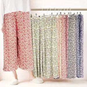 여자 8부 플리츠 까실이 여름 쿨 바지 몸빼 농활 캠핑 단체 냉장고 빅사이즈여름바지 (색상랜덤)