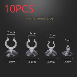 10pcs 수족관 흡입 컵 클립 어항 산소 펌프 호스 고정 빨판 공기 튜브 액세서리 4mm-20mm
