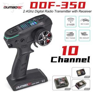 DUMBORC DDF-350 송신기 리시버 2.4G 10CH 디지털 라디오 리모컨 RC 자동차 보트 탱크 LCD FHSS 시스템용