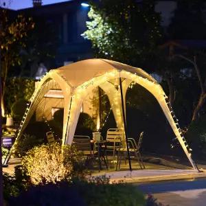 캠핑용 10x10 스크린 텐트 메쉬 도어와 휴대용 가방이 있는 6-8인용 하우스 360° 환기 및 뒷마당 파티오