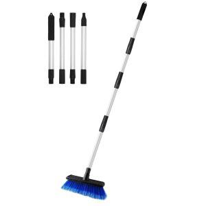 에버러시 62인치 세차 브러시 걸레, 긴 손잡이, 10인치 부드러운 칫솔 스크럽 스크래치 없는 자동차 청소 브러시, RV 보트 트럭 SUV, 하우스 사이딩, 스노우, 바닥, 익스텐션 알루미늄 합금용 빗자루 키트