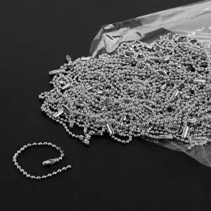 구슬줄 500개입 10cm/키링줄/키체인/명찰구슬줄/명찰체인/고리구슬줄/연결체인/공예용구슬줄/팬시체인