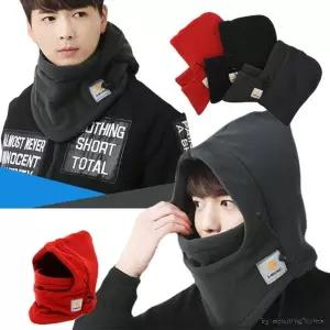 후드 넥워머 방한 마스크 보온 모자 털모자 목도리 융털 양말