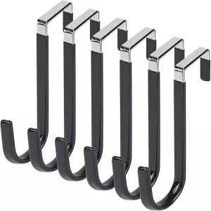 옷 가방 수건 등에 완벽한 5인치 오버 더 도어 후크. 긁힘을 방지하기 위해 고무로 제작되었습니다. 거실