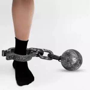 죄수용체인모형(외발공) 할로윈 수갑모형