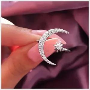 [셀러에이드]여성용 10대 20대 문페이즈 달 모양 별 장식 액세서리