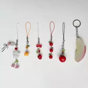 과일 키링 미니 핸드폰 열쇠 고리 핸드폰키링 사과키링 방울토마토키링 제주도귤키링