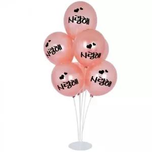 풍선꽂이장식세트70cm(펄로즈골드사랑해)