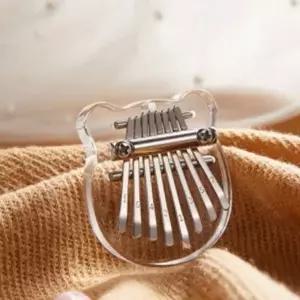 아크릴 칼림바 음계 휴대용 아크릴 칼림바 열쇠고리 키링 악기 작은