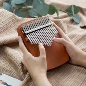 마호가니 칼림바 입문용 휴대용 17 원목 칼림바 건반 악기 손가락 피아노 핑거 엄지 실내 교육