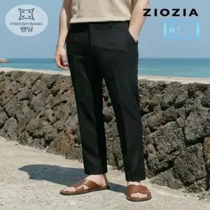 [지오지아]테이퍼드핏 블랙 에어로쿨 슬랙스 (ABE2PP1101_BK)