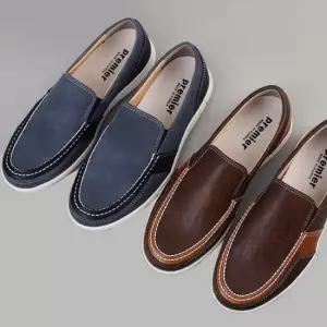 남성 슬립온 가죽 편한 경량 신발 정장운동화 캔버스화 컴포트화 남자슬립온 키높이신발