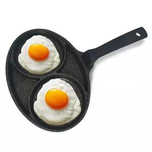 쿨샵 2구 프라이팬 계란후라이 인덕션사용주물웍 무쇠냄비 통냄비 세트 전골 찌게 주방용품 캠핑 라면 직화