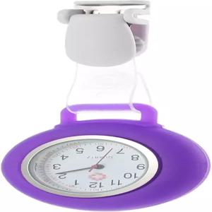 간호사 시계 클립 클립온 걸이 라펠 실리콘 커버 브로치 포브 포켓 워치 의사용