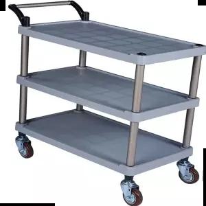 식당 서빙카 플라스틱 3단 중 회색(소폭)바퀴