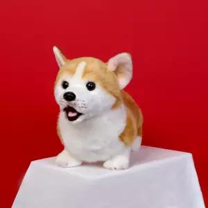 위더펫 리얼 강아지 인형 웰시코기 장식용 인테리어 모형 동물 봉제