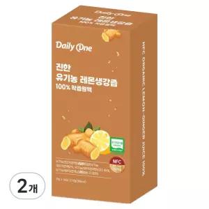 데일리원 진한 유기농 레몬생강즙 100 착즙 원액 210g 2개