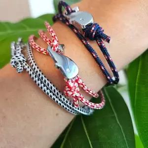 [셀러에이드]실버 고래 모티브 팔찌 우정 반지 커플용 여름용 실팔찌