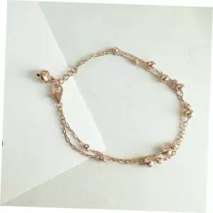 데일리 레이어드 팔찌 두줄 팔찌18k로즈골드19.5cm