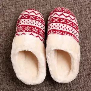 [라일리] Rly 눈꽃 방한 슬리퍼 겨울실내화 여성털슬리퍼