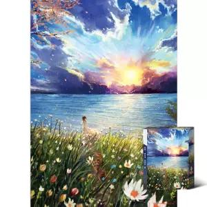 1000피스 직소퍼즐 현현-바다에 피어난 꽃 (PG1030)취미 그림 조각 액자 벽걸이 액자형 집들이선물