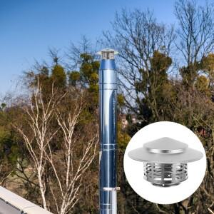 스테인리스 스틸 굴뚝 캡 고강도 방수 커버 간편 설치 배기구 덮개 파이프 통풍구 보호대 지붕 캡