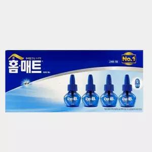 홈매트 리퀴드 교체용 훈증기 리필4개입 180일분 캠핑모 모등 벌레등 포충등 모기 모트랩 해충 LED LED등