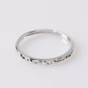 [셀러에이드]백금도금 오픈 반지 실버링 심플한 은 반지 여성용 데일리 액세서리