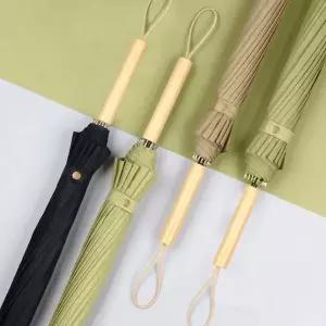 [콩심팥심]자동 일자형 견고한 장우산 무지 양산 장대형 장마철 답례품 우양산