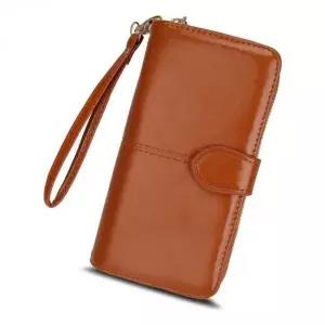 여성용 긴 지퍼 카드지갑 슬림형 위슬렛 스타일 장지갑