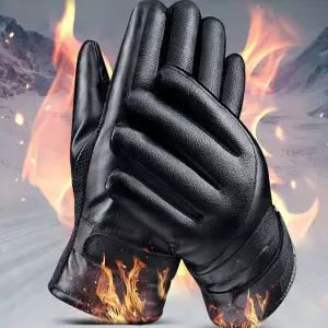 오토바이 PU 가죽 방한 터치형 장갑용PU 형장갑 라이딩용 바이크 글러브