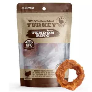 강아지 천연 칠면조 힘줄 터키링 M 6개입 1P 고기껌