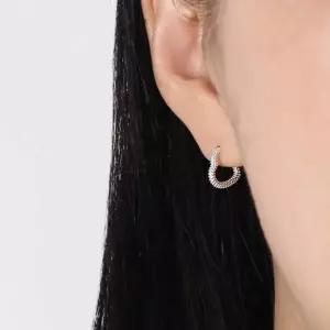 [셀러에이드]실버 925 은침 두꺼운 하트형 링 귀걸이 볼드 디자인