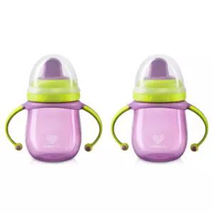 유미 유아컵 스파우트컵 자기주도 휴대용 220ml 퍼플