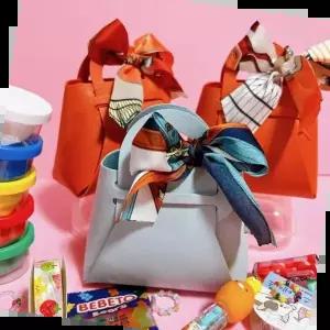 유치원 2컬러 가방모양 구디백