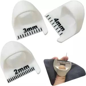 울리겟 재봉 템플릿 키트 균일한 스티치를 위한 핑거 자 미니 솔기 측정 게이지 DIY 도구 퀼팅 3피스