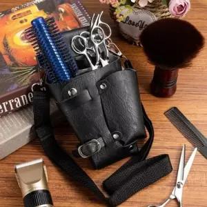 미용 가위집재료 가위 가방 보관용 꽂이 걸이 벨트형 통가죽