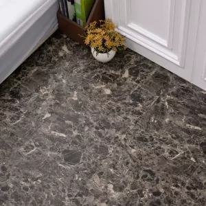 하나리빙 사각점착타일 HD501(18장) 마블 다크클래식인테리어바닥재 접착 장판 베란다시공 데코 대리석 셀