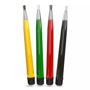 메가캐스트 4피스 스크래치 브러시 펜 세트 유리섬유 강철 황동 및 나일론 나이즈가 포함된 샌딩 도구 보석