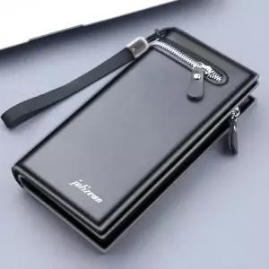 남성용 가죽 지퍼형 장지갑 카드 수납 휴대폰 케이스 지갑